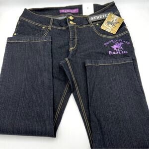 Beverly Hills Polo Club Women's Size 20 Stretch Jeans Rainbow Studded NWT